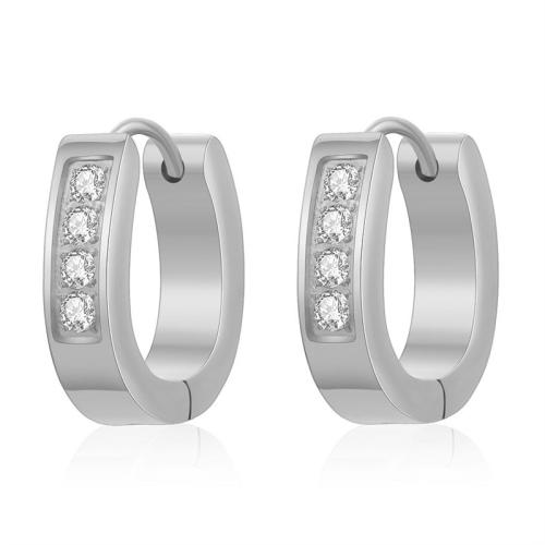 304 Nerūdijantis plienas Lever Atgal Auskarai, padengtą, moters & su Kalnų krištolas, daugiau spalvų pasirinkimas, 16.50x13mm, Pardavė Pora