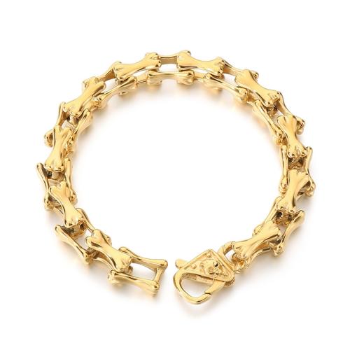 304 Cruach dhosmálta Bracelet, plátáilte, jewelry faisin & do fear, dathanna níos mó le haghaidh rogha, 220x10mm, Díolta De réir PC