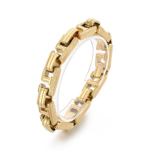 304 Cruach dhosmálta Bracelet, plátáilte, jewelry faisin & do fear, dathanna níos mó le haghaidh rogha, 215x12mm, Díolta De réir PC