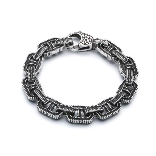 304 roestvrij staal Armband, plated, Vintage & voor de mens, meer kleuren voor de keuze, 230x12mm, Verkocht door PC