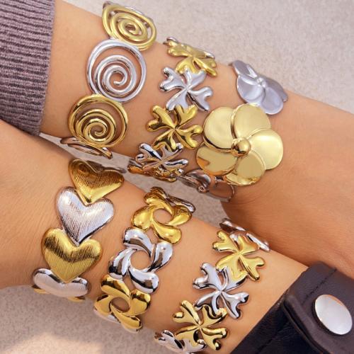 304 nehrđajućeg čelika Pljuska Bangle, pozlaćen, različitih stilova za izbor & za žene & šupalj, Prodano By PC