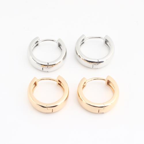 cobre Huggie Argola, banhado, joias de moda & para mulher, Mais cores pare escolha, 20PCs/Bag, vendido por Bag