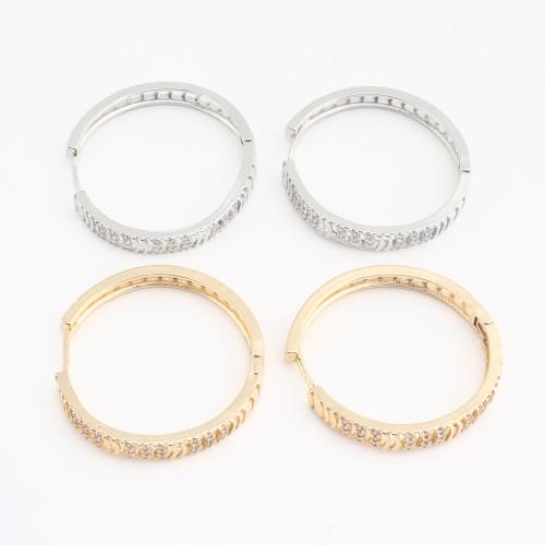 Žalvarinis Ant cilindrinės spynos, Hoopas Auskarai, padengtą, Bižuterijos & moters & su Kalnų krištolas, daugiau spalvų pasirinkimas, 20kompiuteriai/Krepšys, Pardavė Krepšys