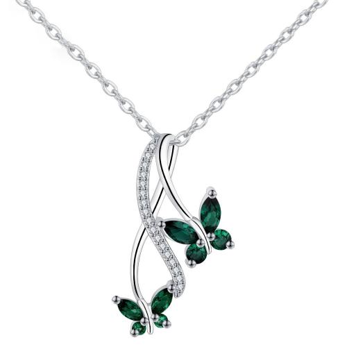 Ciúbach Siorcón Micrimhilseogra réiteodh Necklace Prás, dath platanam plátáilte, slabhra Oval & micrea réiteach zirconia ciúbach & do bhean, 13x25mm, Díolta Per Thart 45 cm Snáithe