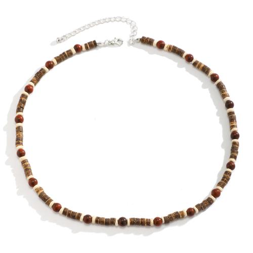 legno collana, with turchese sintetico & lega in zinco, with 2.7inch extender chain, fatto a mano, Stile bohémien & per l'uomo, nessuno, Lunghezza Appross. 17.7 pollice, Venduto da PC