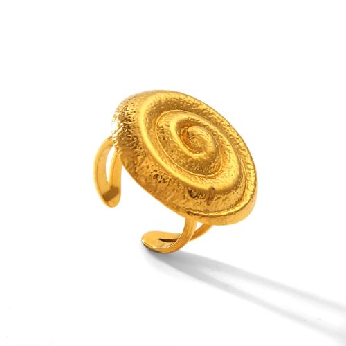 304 Stainless Steel Cuff Finger Ring gold color plated fashion jewelry & for woman Sold By PC