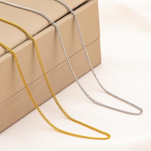 304 Stainless Steel Necklace plated sideways chain & fashion jewelry & Unisex Sold By Lot