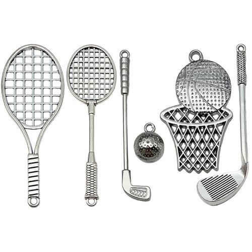 Wisiorki ze stopów cynku, Stop cynku, Platerowane kolorem starego srebra, DIY & różne style do wyboru, dostępnych więcej kolorów, sprzedane przez PC