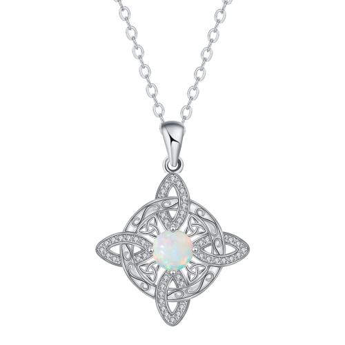 Ciúbach Siorcón Micrimhilseogra réiteodh Necklace Prás, le slabhra de chruach dhosmálta, dath platanam plátáilte, slabhra Oval & micrea réiteach zirconia ciúbach & do bhean, 27.40x27.40mm, Díolta Per Thart 45 cm Snáithe