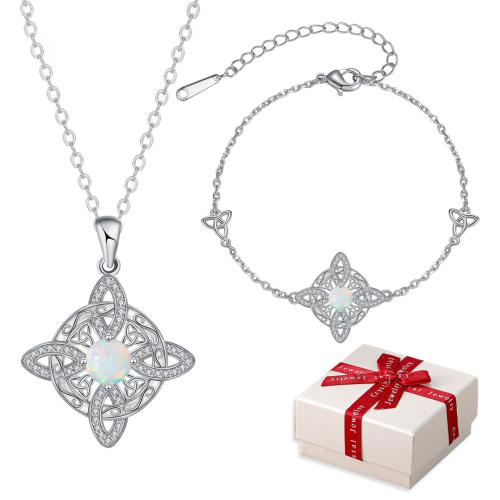 Kubni cirkonij mikro Pave Brass Nakit Kompleti, Mesing, srebrne boje pozlaćen, 2 komada & ovalni lanac & micro utrti kubni cirkonij & za žene, Dužina Približno 17 cm, Približno 45 cm, Prodano By Set