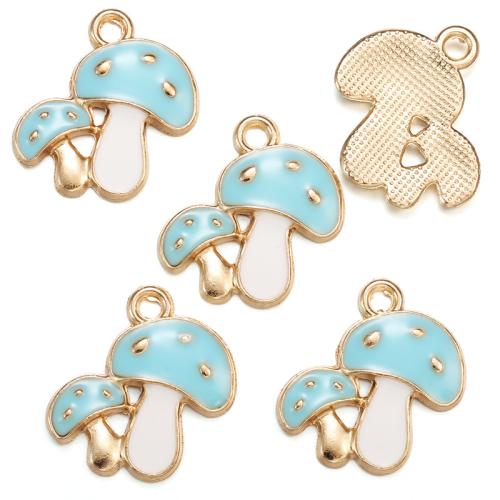 Colgantes de esmalte de la aleación del cinc, aleación de zinc, champiñon, chapado en color dorado, Bricolaje & diferentes estilos para la opción, Vendido por UD