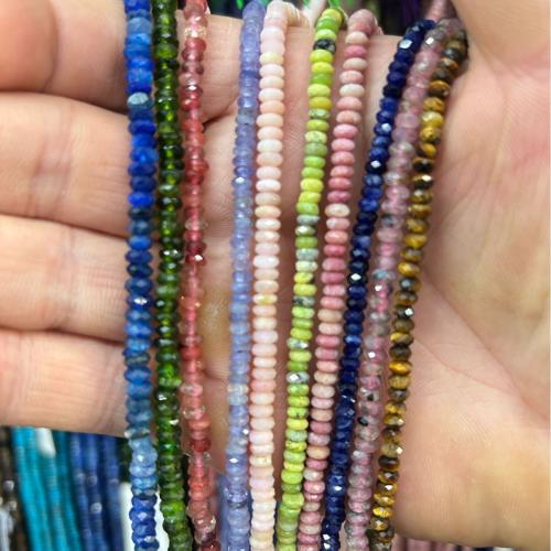 Χάντρες Κοσμήματα πολύτιμος λίθος, Πολύτιμος λίθος, γυαλισμένο, DIY & διαφορετικά υλικά για την επιλογή & πολύπλευρη, 2x4mm, Sold Per Περίπου 38 cm Strand