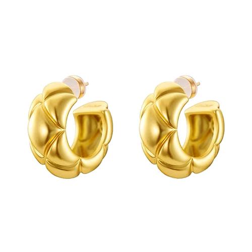 Brass Stud Earring 18K gold plated for woman Sold By Pair