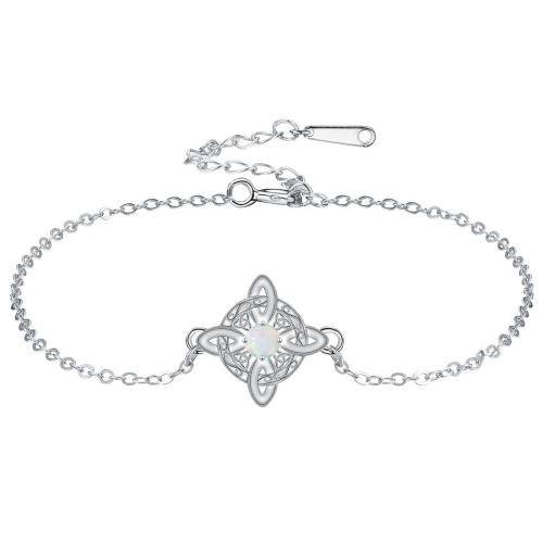 Cubic Zirconia Micro Pave Latão Pulseira, cobre, with cadeia do aço inoxidável, cromado de cor prateada, ajustável & cadeia oval & micro pavimento em zircônia cúbica & para mulher, 14.80x14.80mm, vendido para Aprox 17 cm Strand