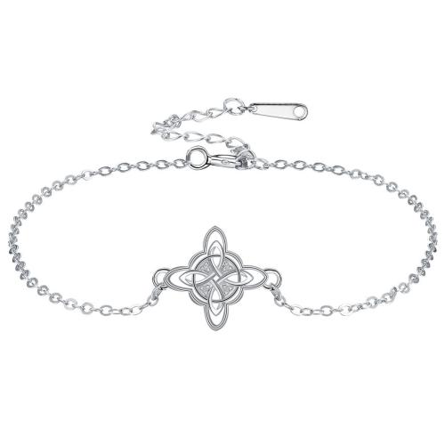 Kubni cirkonij Micro Pave Brass narukvice, Mesing, s inox lanac, srebrne boje pozlaćen, prilagodljiv & ovalni lanac & micro utrti kubni cirkonij & za žene, 15x15mm, Prodano Per Približno 17 cm Strand