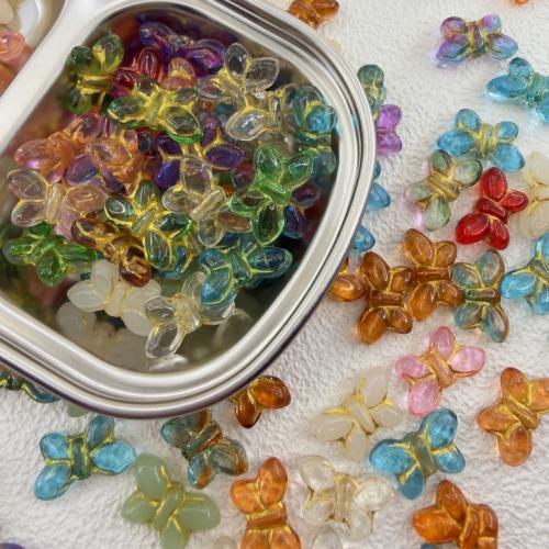 Animal Lampwork korálky, Vinuté, Motýl, DIY, více barev na výběr, 19.50x11x5.80mm, Otvor:Cca 1mm, 100PC/Bag, Prodáno By Bag