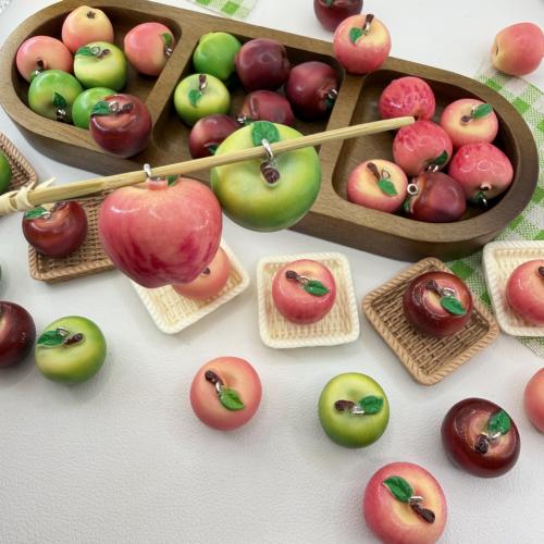 Resin Jewelry Beads Apple DIY Sold By Bag
