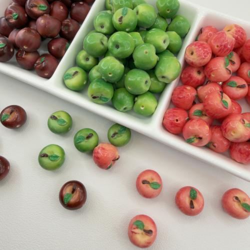 Resin Jewelry Beads Apple DIY Approx 1.8mm Sold By Bag