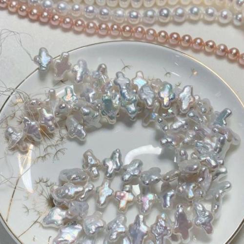 Natürliche Süßwasser, lose Perlen, Natürliche kultivierte Süßwasserperlen, Kreuz, DIY, beads size 8-15mm, verkauft per ca. 38 cm Strang