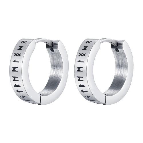304 rostfritt stål Huggie Hoop Earring, mode smycken & för människan, ursprungliga färgen, 16mm, Säljs av Par