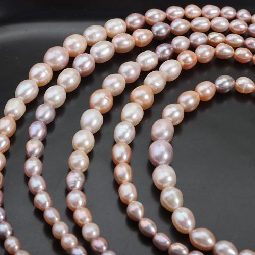 حبات الأرز والمياه العذبة مثقف, لؤلؤة المياه العذبة, ديي, beads size 4-5-6-7-8.5mm, حفرة:تقريبا 0.7mm, طول تقريبا 40 سم, تباع بواسطة PC
