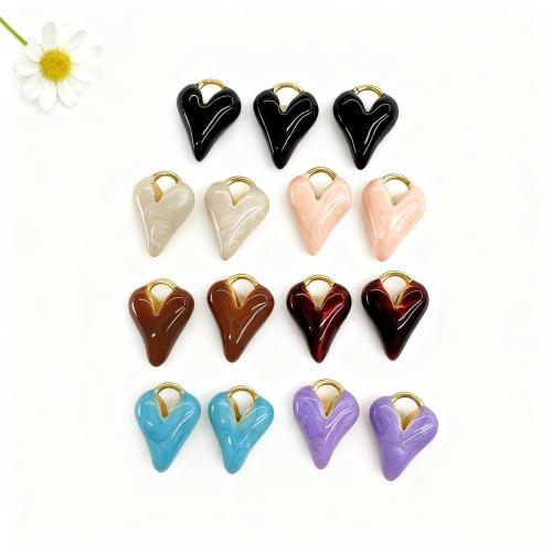 真鍮ハートペンダント, 銅, ハート形, ゴールドメッキ, DIY & エナメル, 無色, 12x16x6mm, 売り手 パソコン