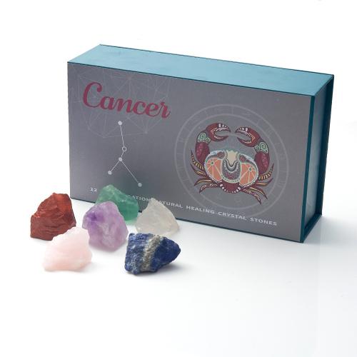 Mode Decoratie, Edelsteen, 12 Tekens van de Dierenriem, verschillende stijlen voor de keuze, 200x120x58mm, Verkocht door box