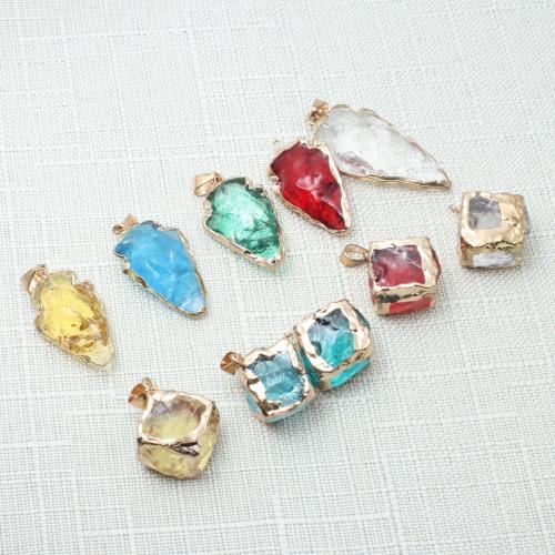 Ciondoli in quarzo naturale, with lega in zinco, Motivo geometrico, DIY, nessuno, Venduto da set