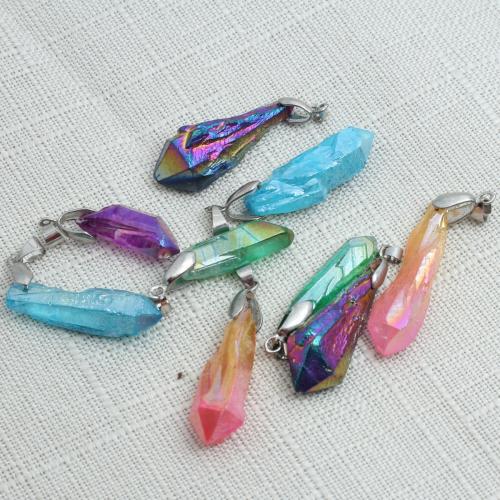 Jalokivi riipuksia koruja, kanssa Sinkkiseos, Epäsäännöllinen, tee-se-itse & eri materiaaleja valinta, pendant size 25-40mm, Myymät PC