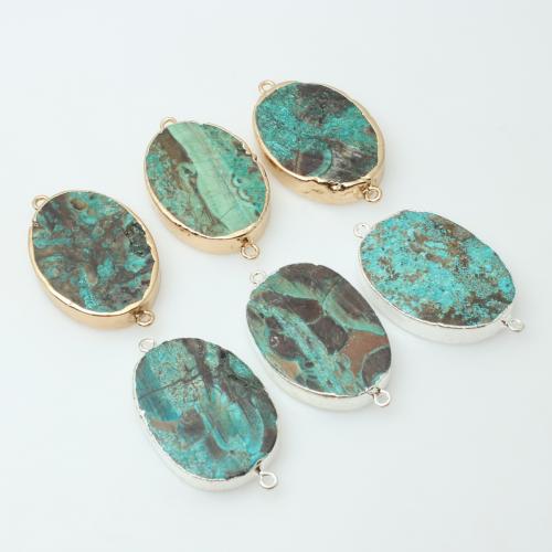 Connecteur de quartz, Cristal naturel, ovale, DIY, Couleur aléatoire, 35x25mm, Vendu par PC