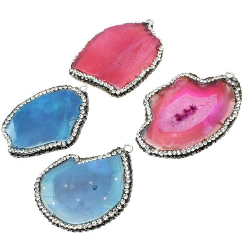Ювелирные подвески из драгоценных камней, Полудрагоценный камень, DIY & со стразами, Много цветов для выбора, pendant size 45-50mm, продается PC