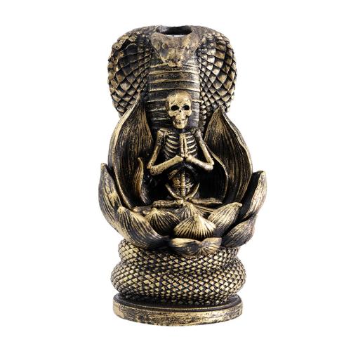 Backflow Incense Burner Resin Skull handmade vintage Sold By PC