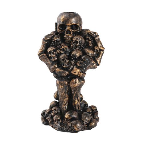 Backflow Incense Burner Resin Skull handmade Halloween Design Sold By PC