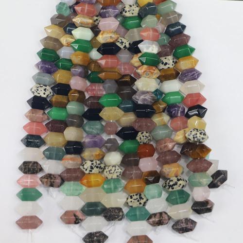 Gemstone smykker perler, Ædelsten, Geometrisk mønster, poleret, du kan DIY & forskellige materialer til valg, 20x10mm, Hole:Ca. 1.2-1mm, Ca. 17pc'er/Strand, Solgt af Strand