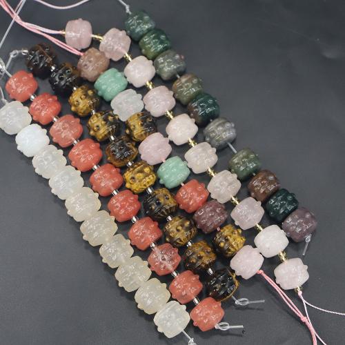 Gemstone smykker perler, Ædelsten, poleret, du kan DIY & forskellige materialer til valg, 14x14mm, Hole:Ca. 1.2-1mm, Ca. 10pc'er/Strand, Solgt af Strand