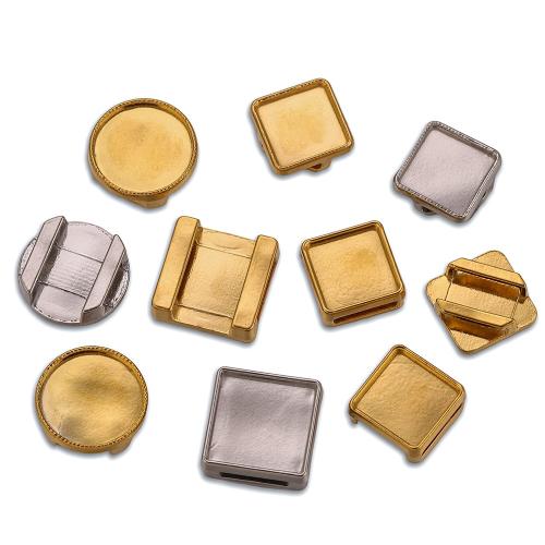 Stainless Steel Pendant Setting 304 Stainless Steel Geometrical Pattern plated DIY Sold By PC