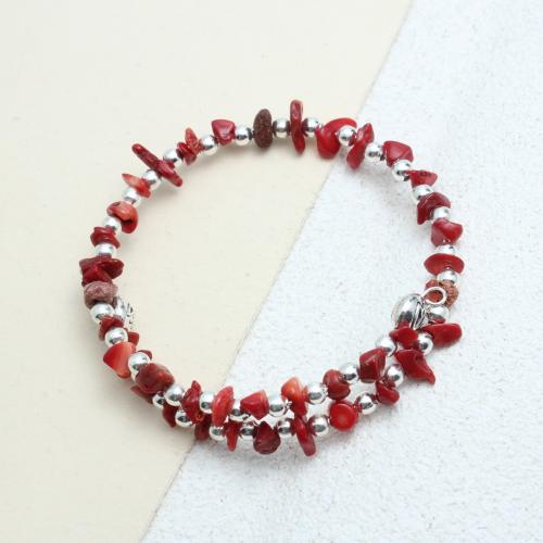 Coral Bracelet with Zinc Alloy handmade fashion jewelry & Unisex Sold By PC