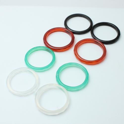 agate Brésil bague, beignet, poli, bijoux de mode & unisexe, plus de couleurs à choisir, Taille:8-10.5, Vendu par PC
