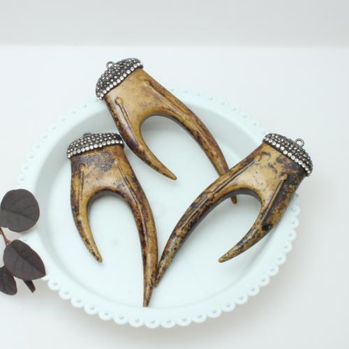 Resina-Pendant, resina, inviato casualmente & DIY & con strass, 30x80mm, Venduto da PC