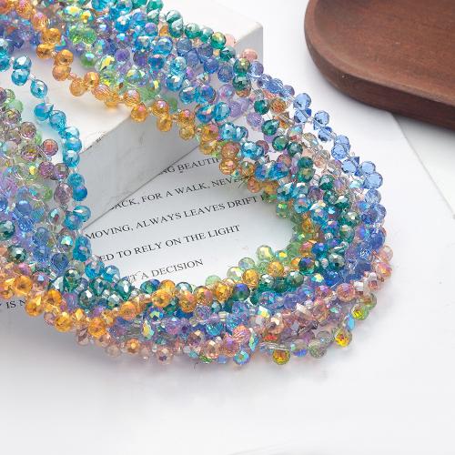 Contas de cristal teardrop, Lágrima, DIY & facetada, mais cores para a escolha, 8x6mm, vendido para Aprox 38 cm Strand
