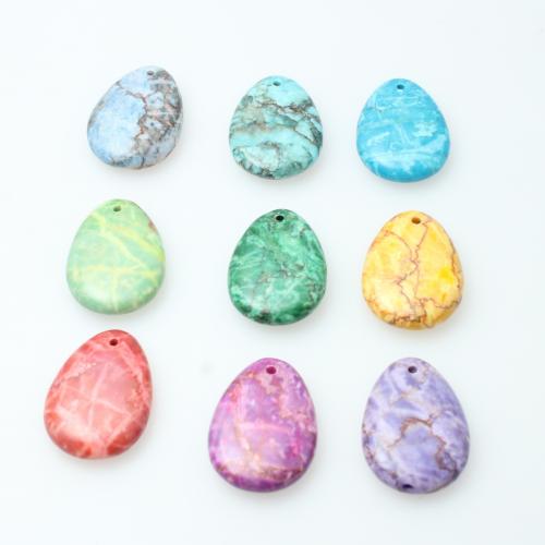 Imperial Jasper Medálok, Impression Jasper, Könnycsepp, DIY, több színt a választás, 18x25x6mm, Által értékesített PC