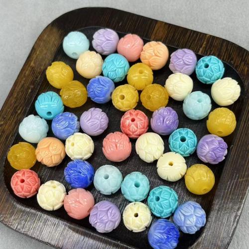 Χάντρες Φυσικό Χρωματιστά Shell, Shell Powder, Lotus, DIY, περισσότερα χρώματα για την επιλογή, 11mm, 40PCs/τσάντα, Sold Με τσάντα