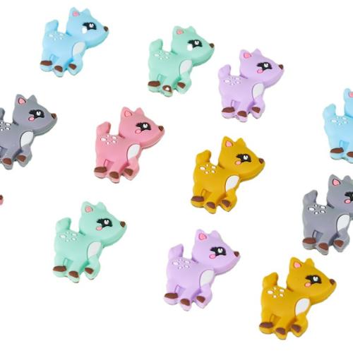 Silicone Beads Deer DIY & for children Sold By PC