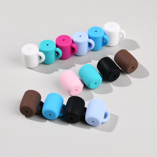 silikone Beads, FDA Silicone, Cup, til baby & du kan DIY, flere farver til valg, 21.50x20mm, Solgt af PC