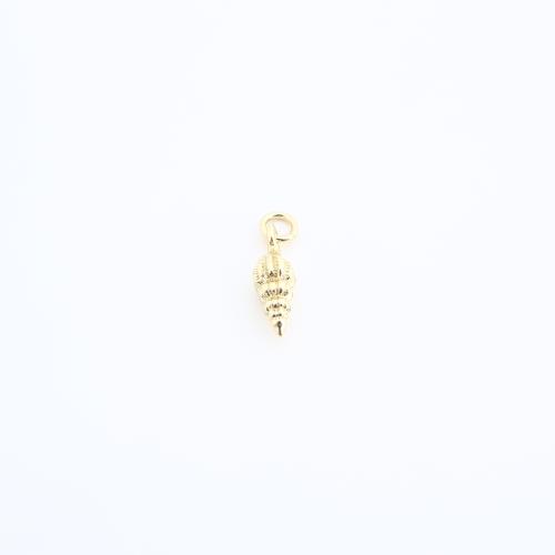 Brass Jewelry Pendants Conch gold color plated DIY Sold By PC