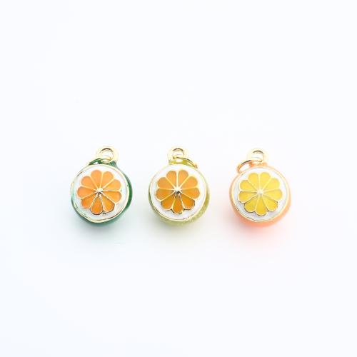 Brass Jewelry Pendants Fruit gold color plated DIY & enamel Sold By PC