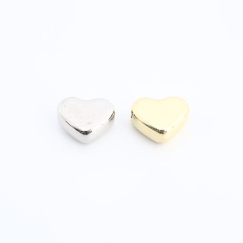 Brass Jewelry Beads Heart plated DIY Sold By PC