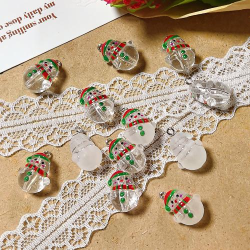 Harpiks jul vedhæng, Resin, Snowman, epoxy sticker, Juledesign & du kan DIY, flere farver til valg, 22x15mm, Solgt af PC