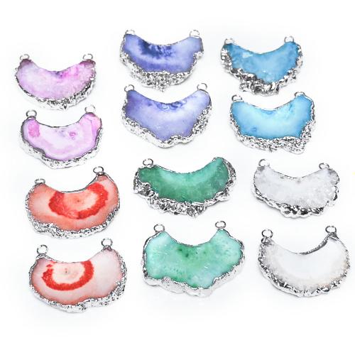 Agat smykker Vedhæng, Agate, du kan DIY & forskellige stilarter for valg, flere farver til valg, Solgt af PC