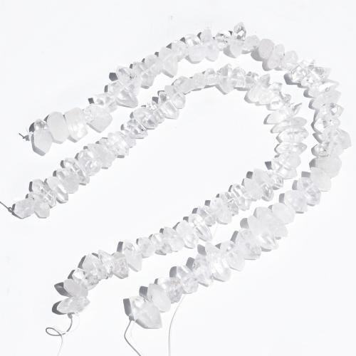 Natural Clear Quartz Beads Geometrical Pattern polished DIY beads size 10-15mm Sold By Strand